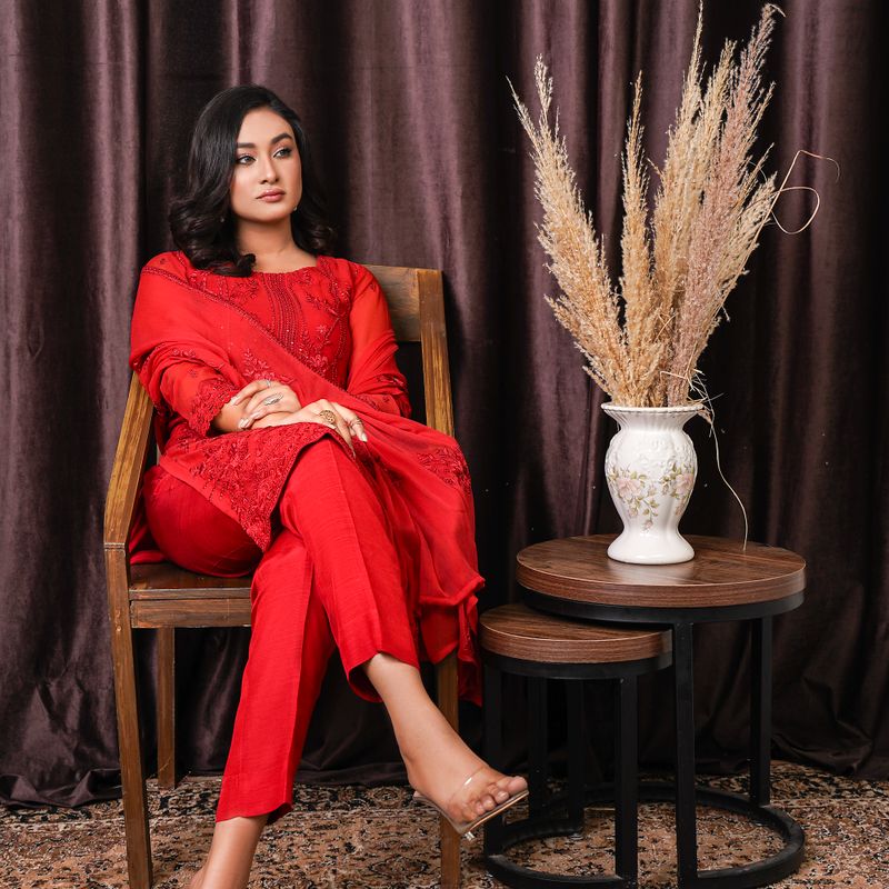 Georgette Three-Piece