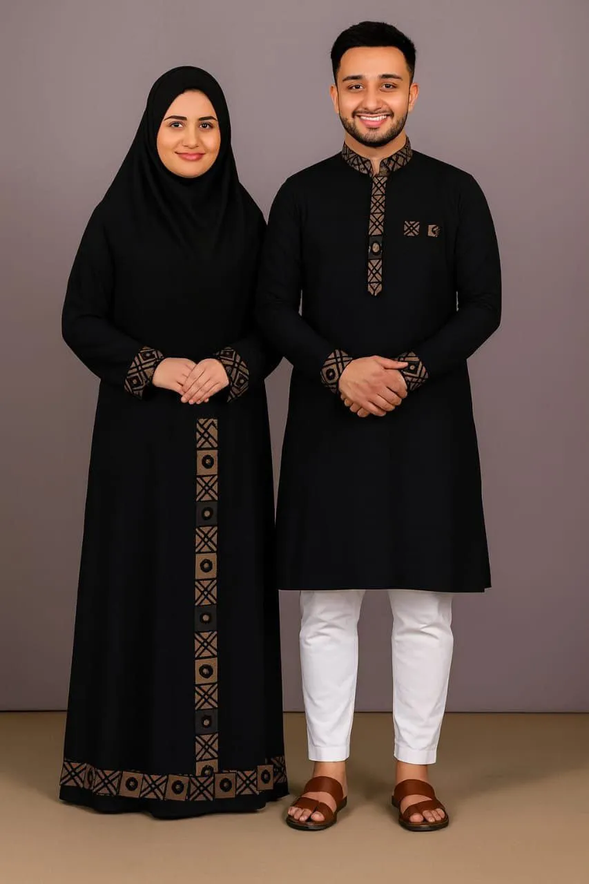 Eid Special Couple Panjabi Three Piece
