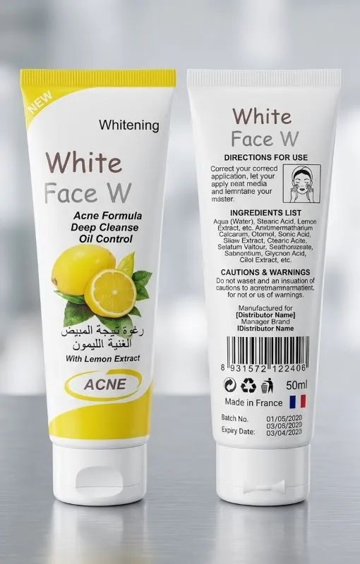 YC Whitening Lemon Extract Acne Face Wash