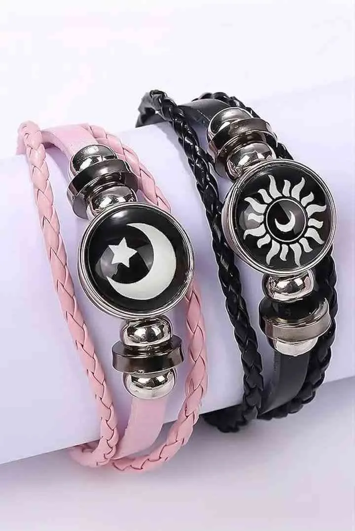 Trendy Couple Sun Moon Bracelet