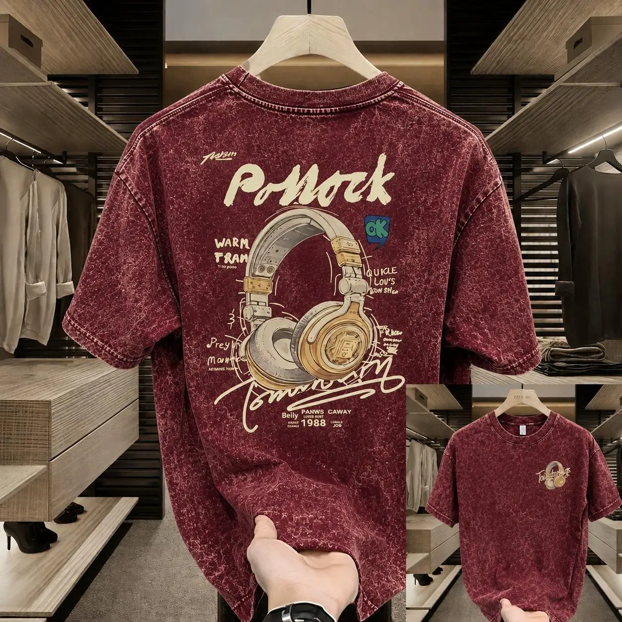 Premium Acid Wash Drop Shoulder TShirt