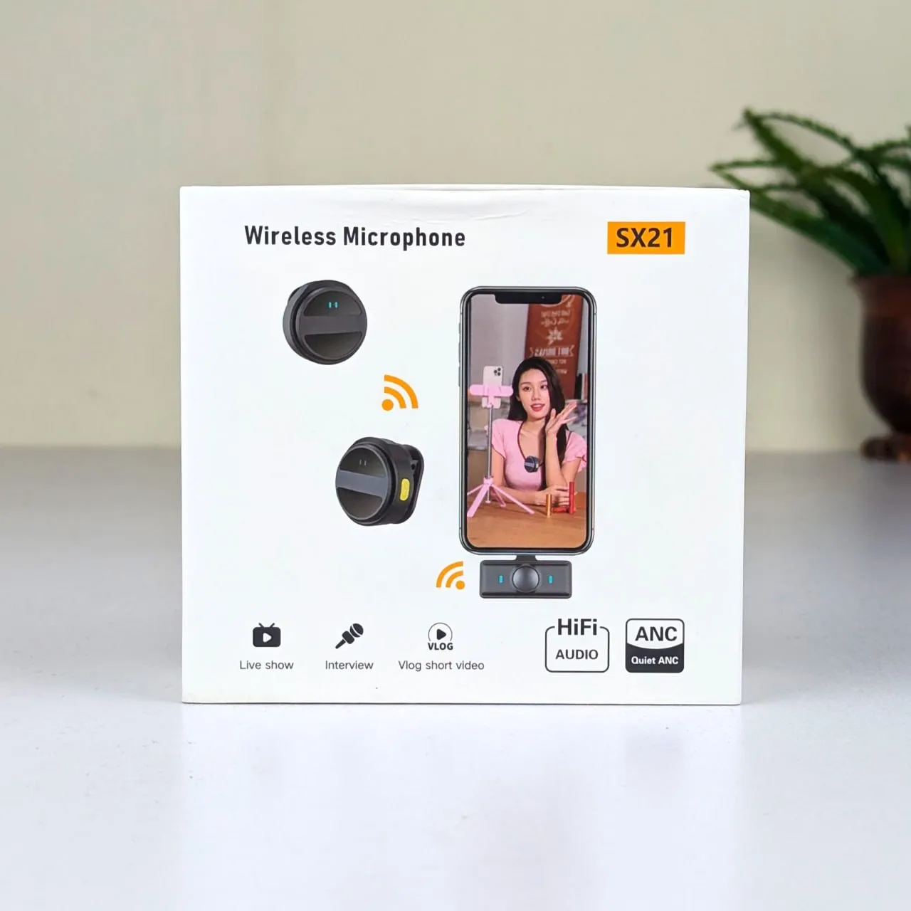 SX21-New 1 Drag 2 ওয়্যারলেস লেভালিয়ার মাইক্রোফোন