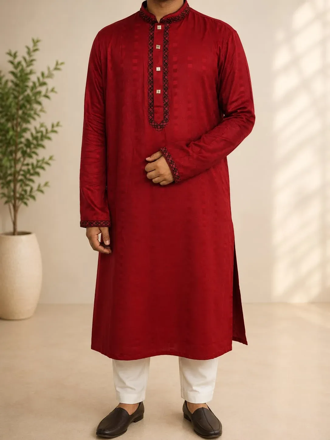 Premium Cotton Embroidery Panjabi