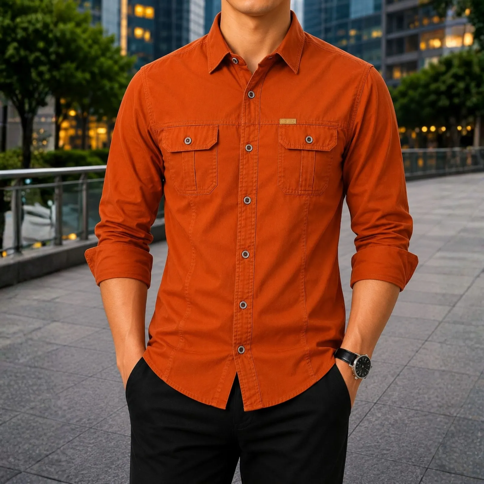 Stylish Full Sleeve Panel Shir