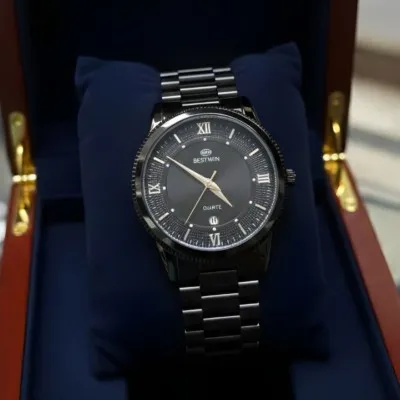 BEST WIN Luxury Watch For Men's (Water Resistant) black