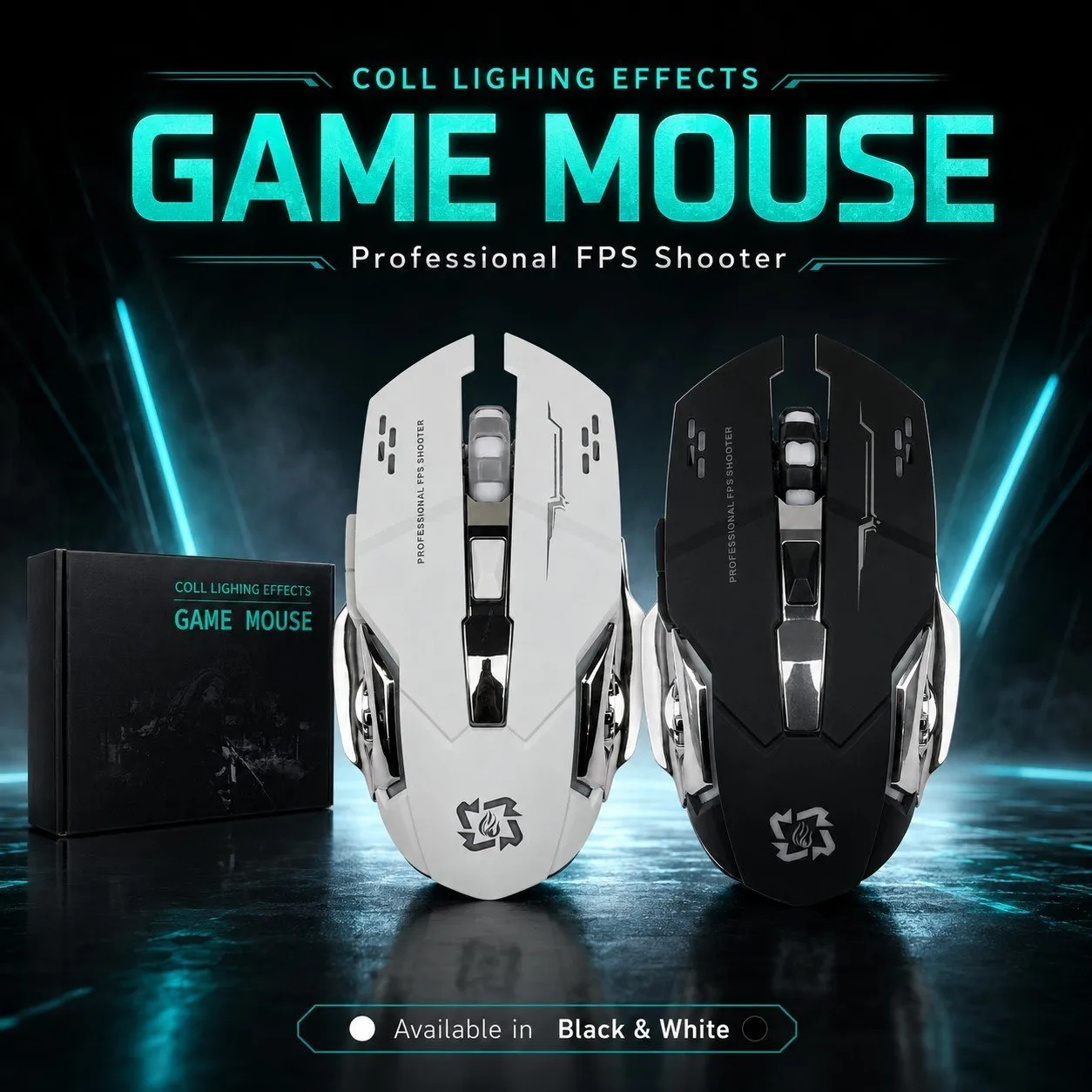 🖱️ T1 & T2 Professional Wireless Gaming Mouse | Rechargeable Battery | Cool Backlight for FPS Shooter