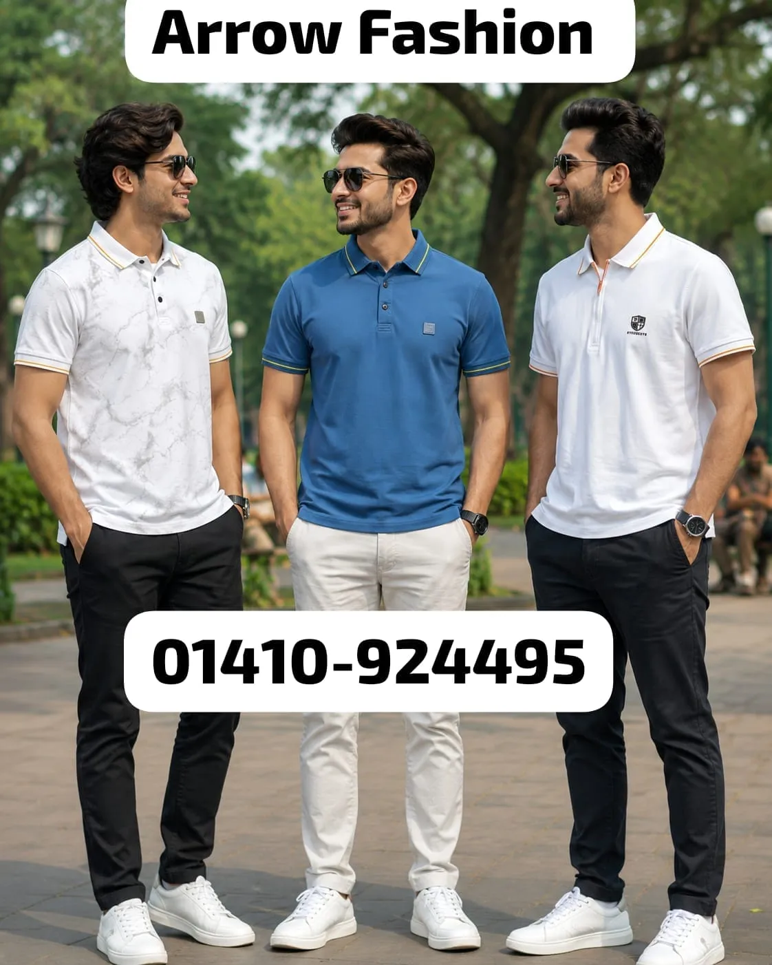 Men's exclusive chinese polo t-shirt.