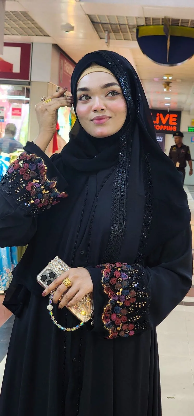 Dubai Cherry Borka with Hijab