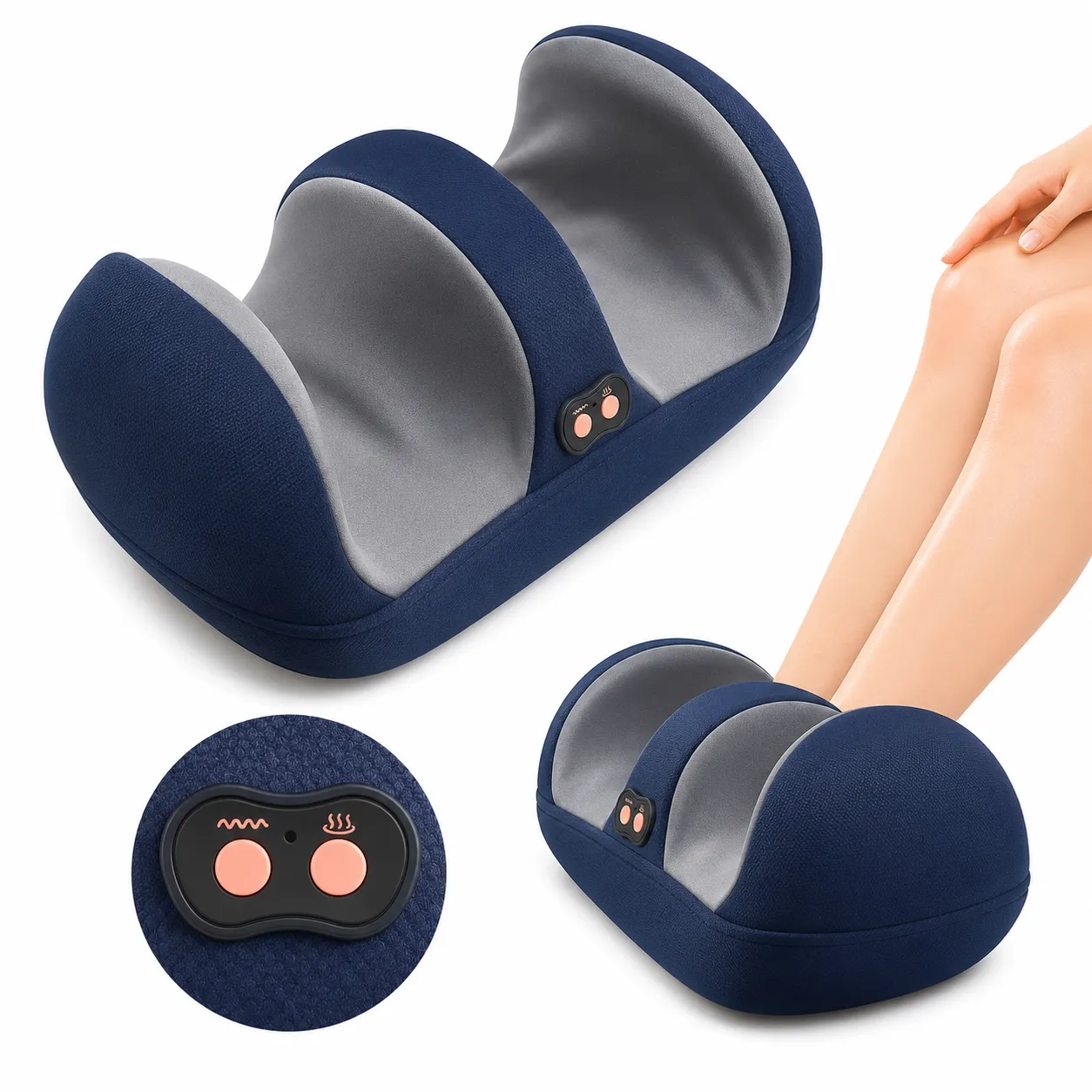 Chigo Calf & Foot Massager with Heat & Kneading Massage