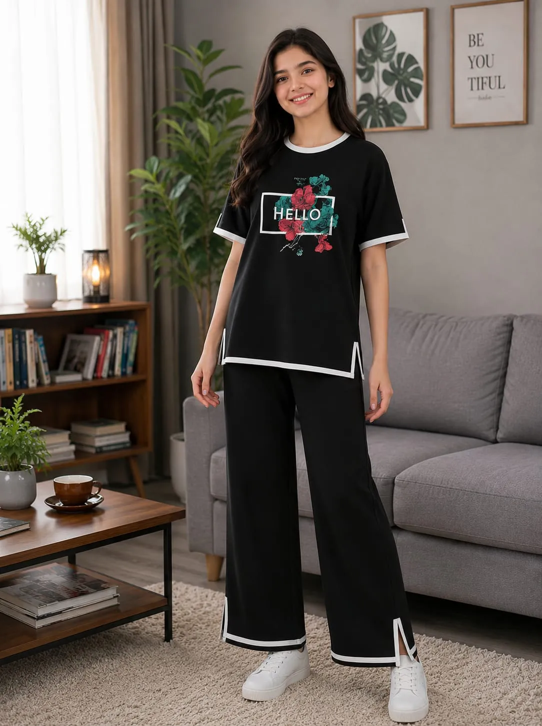 Half Sleeve T-Shirt & Pant Set