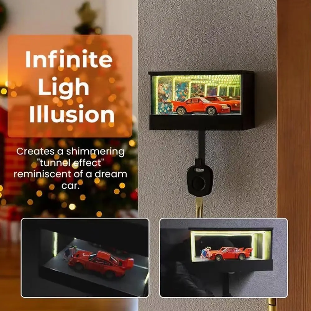 🏎️ MAGICAL GARAGE KEY HANGER WITH LED MINI CAR DISPLAY 🚗✨
