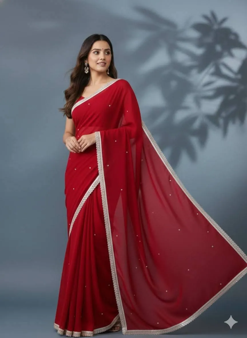 Georgette Sharee with Blouse Piece