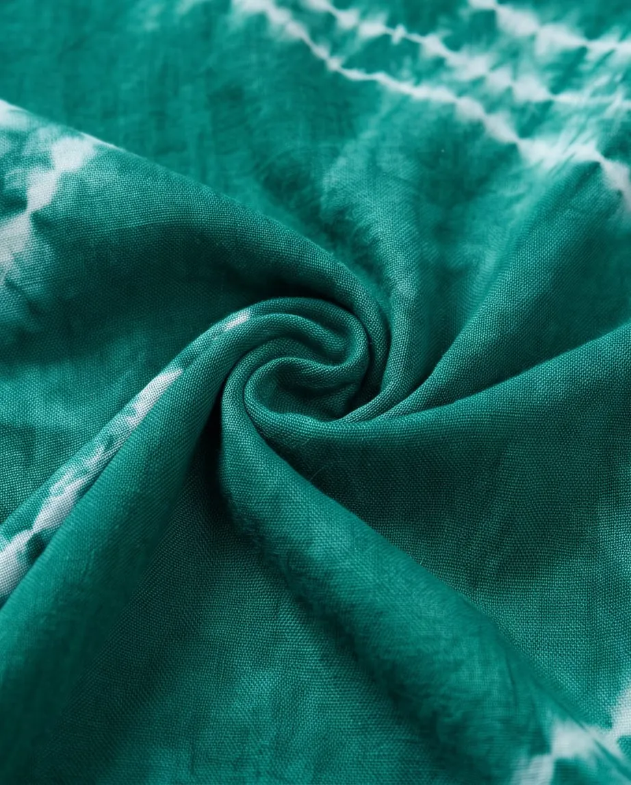 Deep Green Shibori Batik Dress | KBD-09