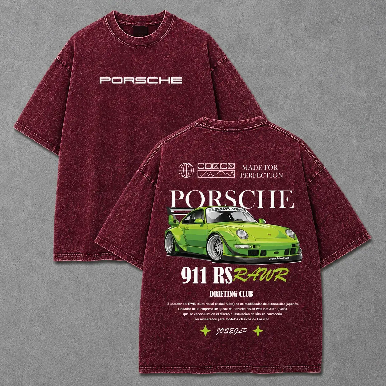 Premium Acid Wash Drop Shoulder TShirt