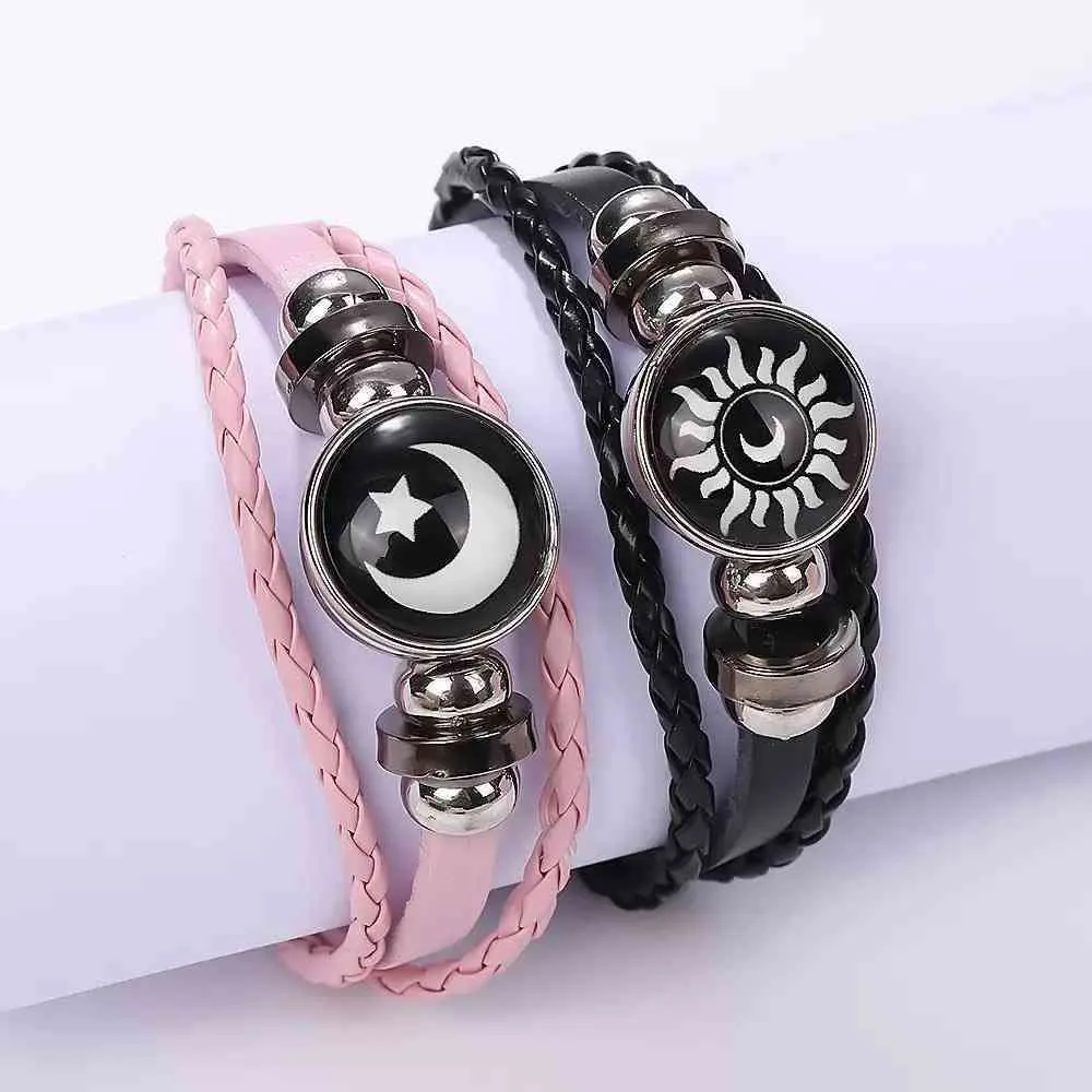 Trendy Couple Sun Moon Bracelet