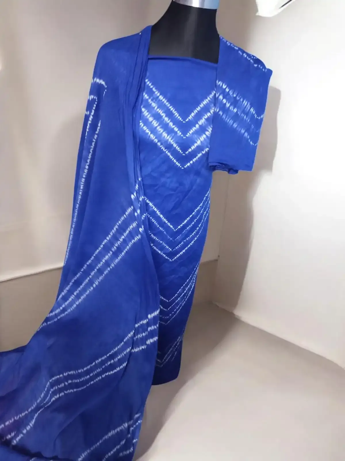 Handmade Navy Blue Shibori Batik Dress | KBD-02
