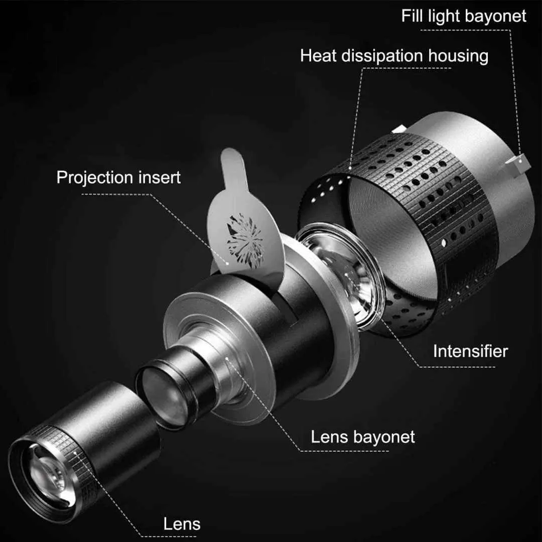 Bowens Mount Optical Spotlight Snoot Lens Kit with 35 Gobos