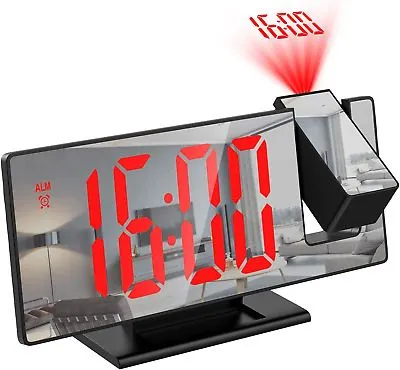 3 in 1 LED Mirror Clock with Projection