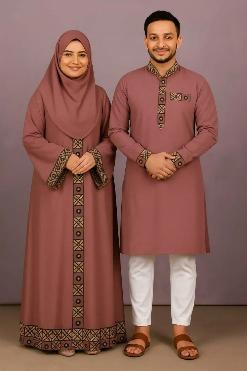 Eid Special Couple Panjabi Three Piece