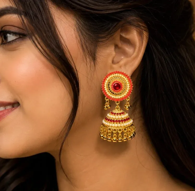 Premium Traditional Jhumka Earrings SNR-3032