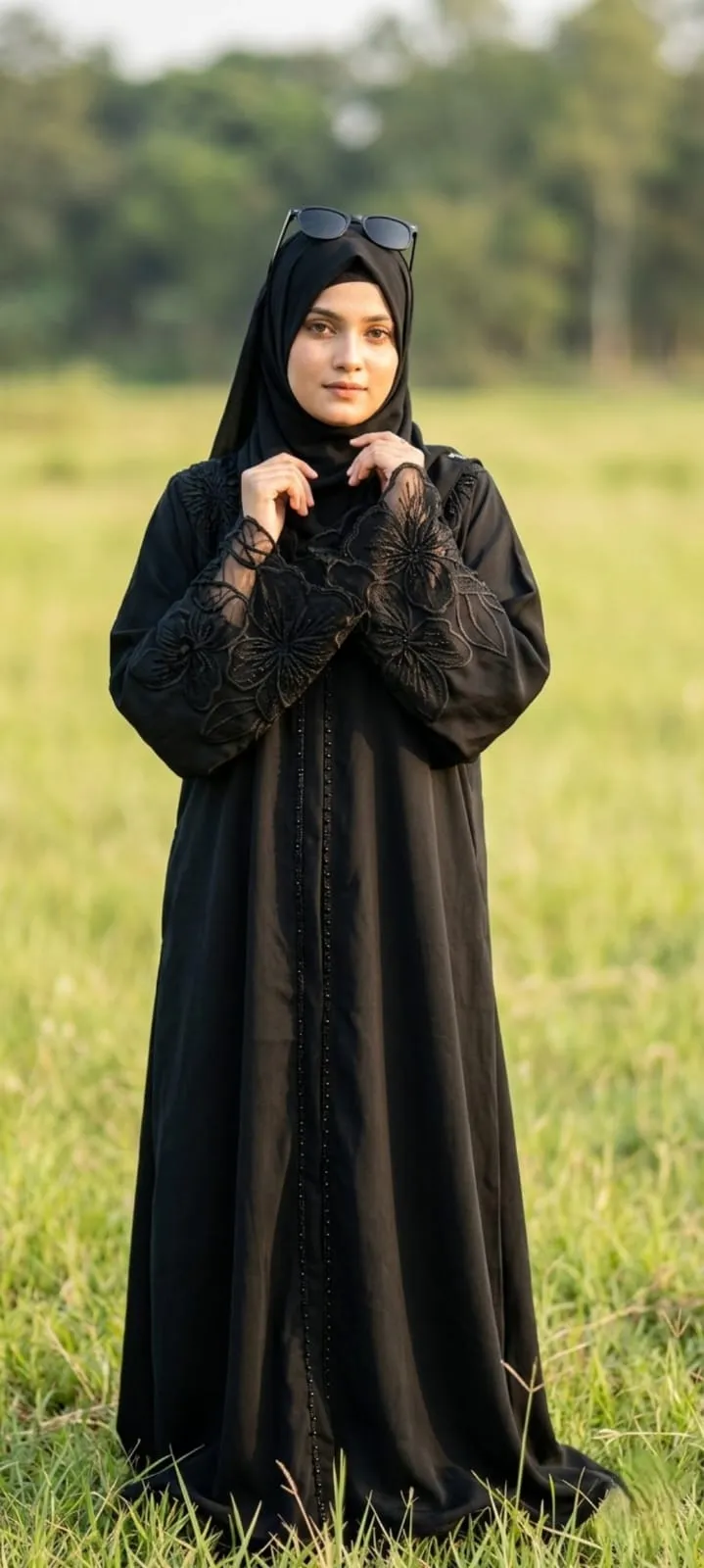 abaya, borka, maroon abaya, lace abaya, islamic wear, premium borka, hijabi fashion, eid dress