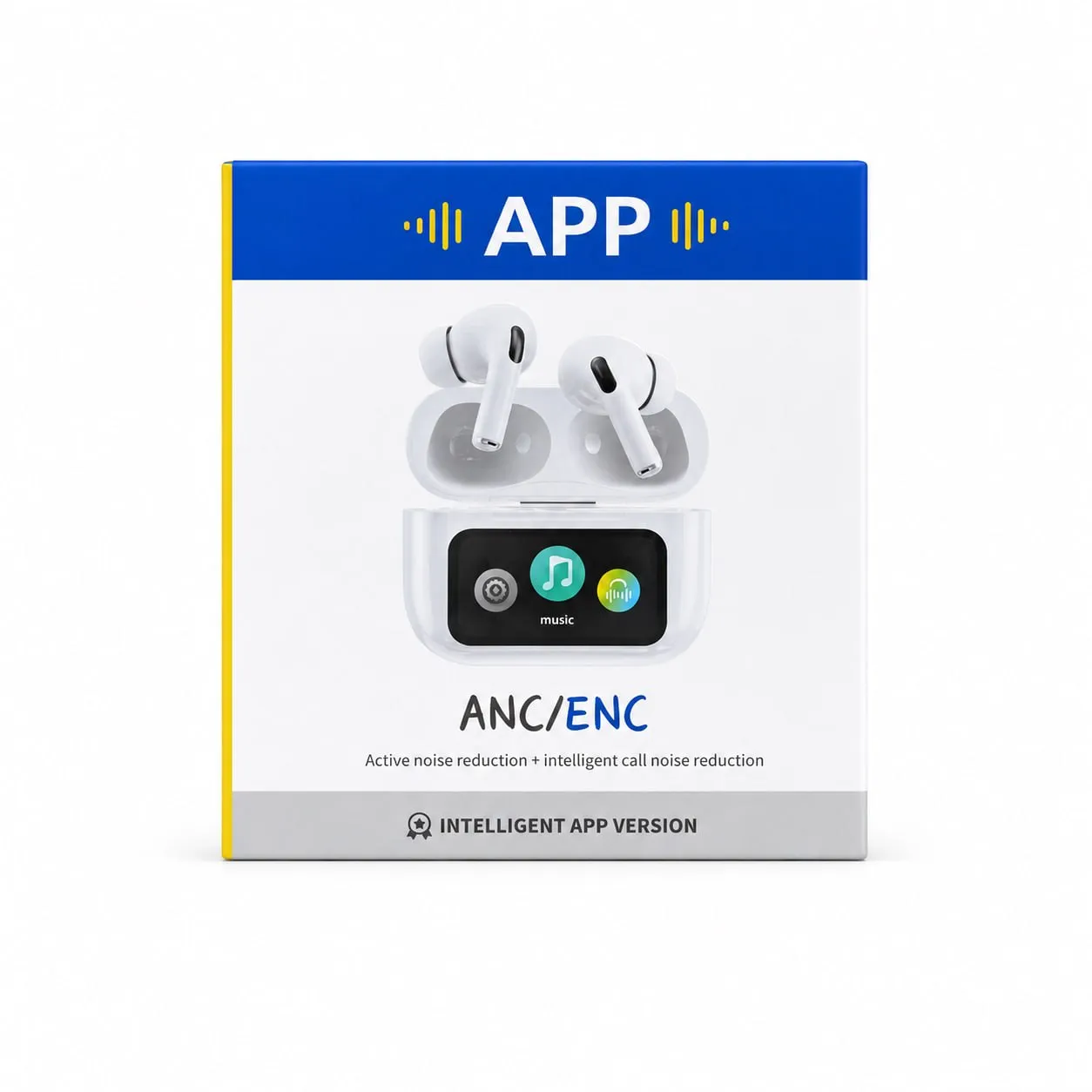 A9 Pro Smart Touch Screen ANC/ENC Earbuds