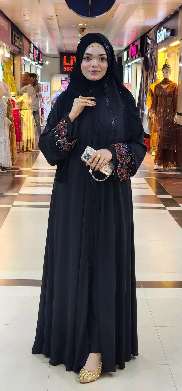 Dubai Cherry Borka with Hijab