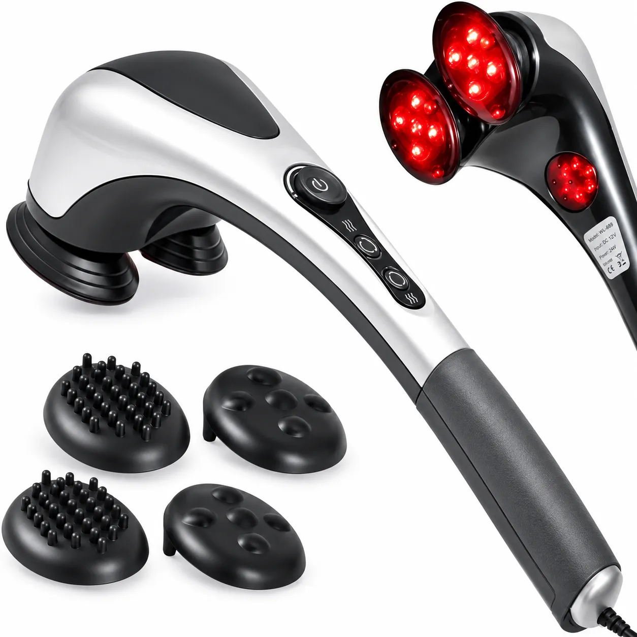 Double Head Body Massager with Vibration and Heat