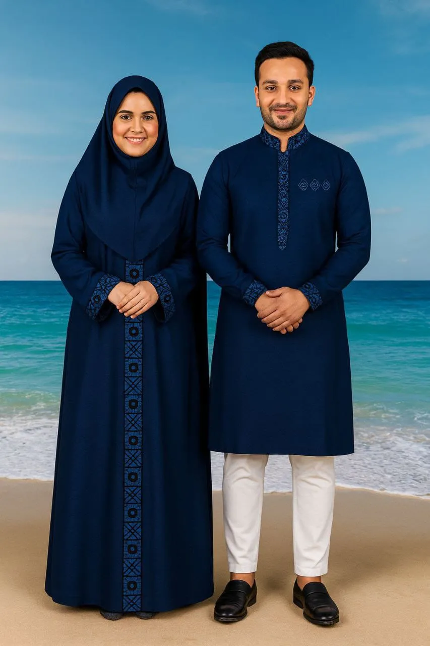 Eid Special Couple Panjabi Three Piece