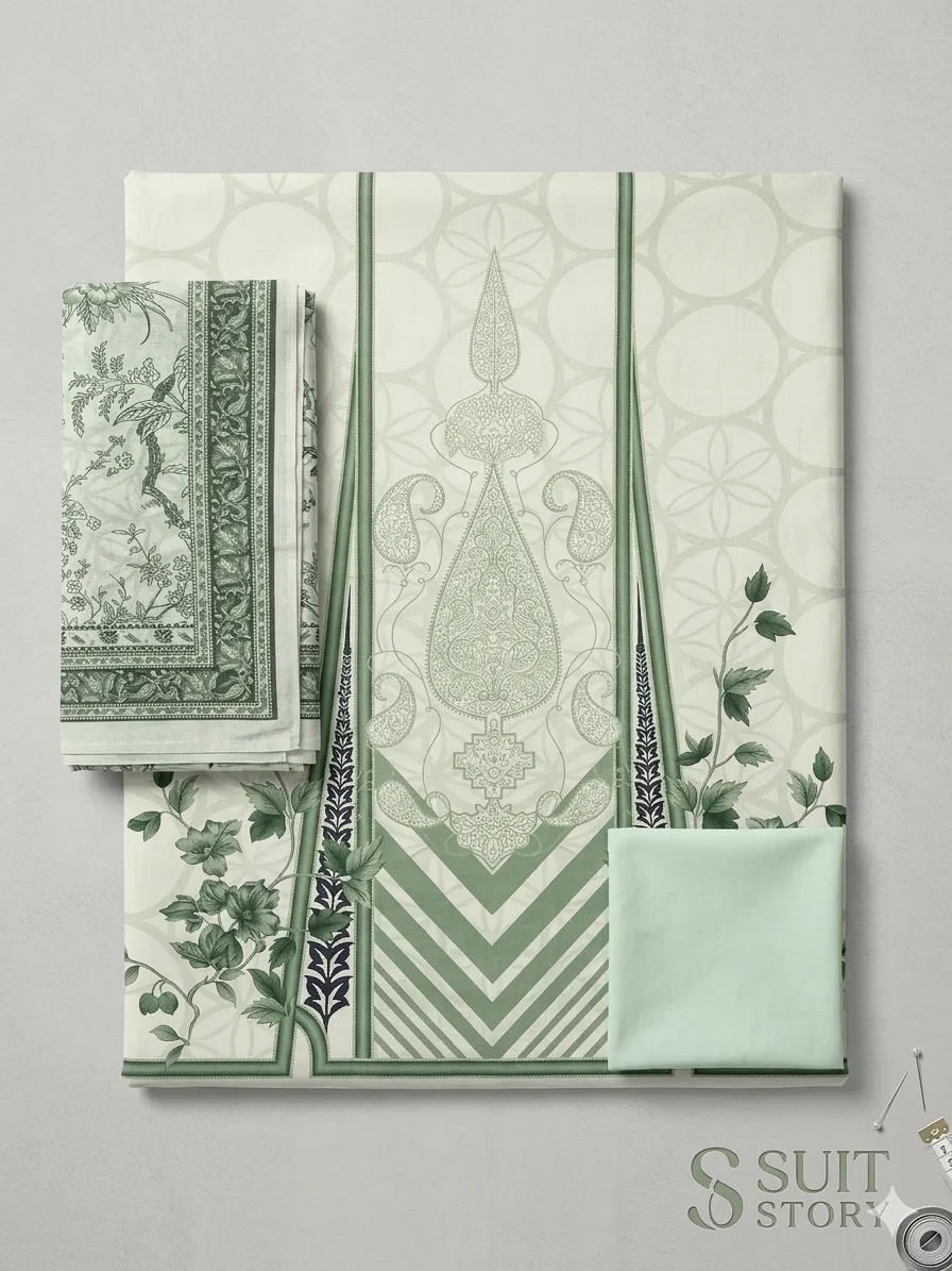 An- Exclusive Unstitched   Kameez Set