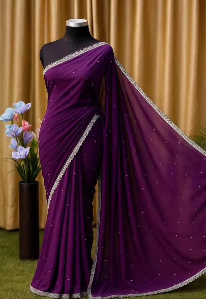 Georgette Sharee with Blouse Piec