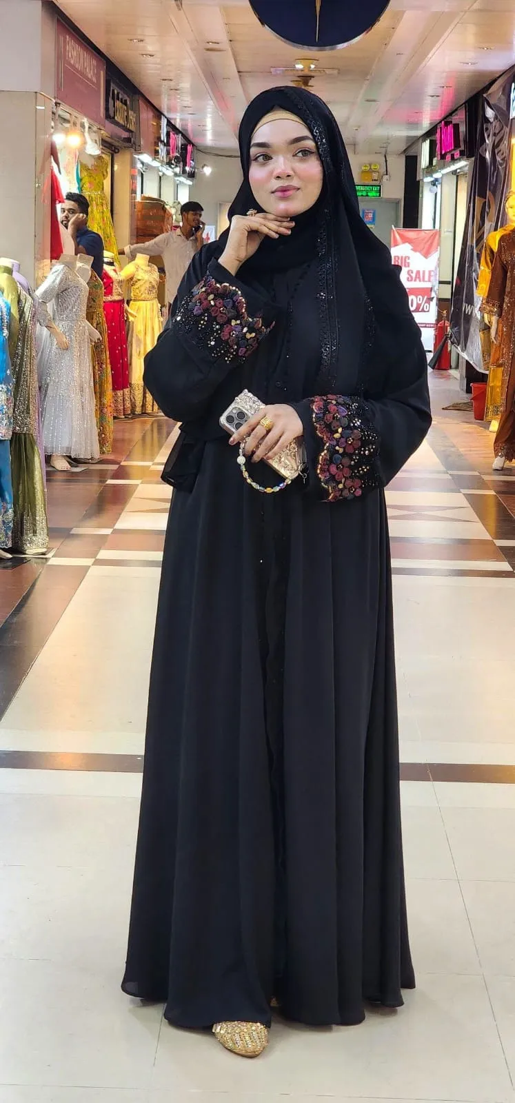 Dubai Cherry Borka with Hijab
