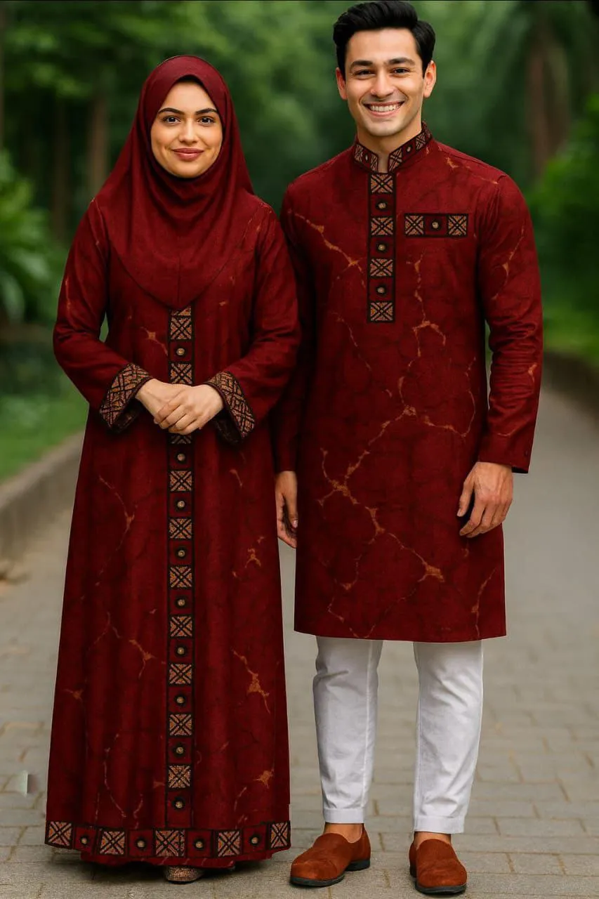 Eid Special Couple Panjabi Three Piece