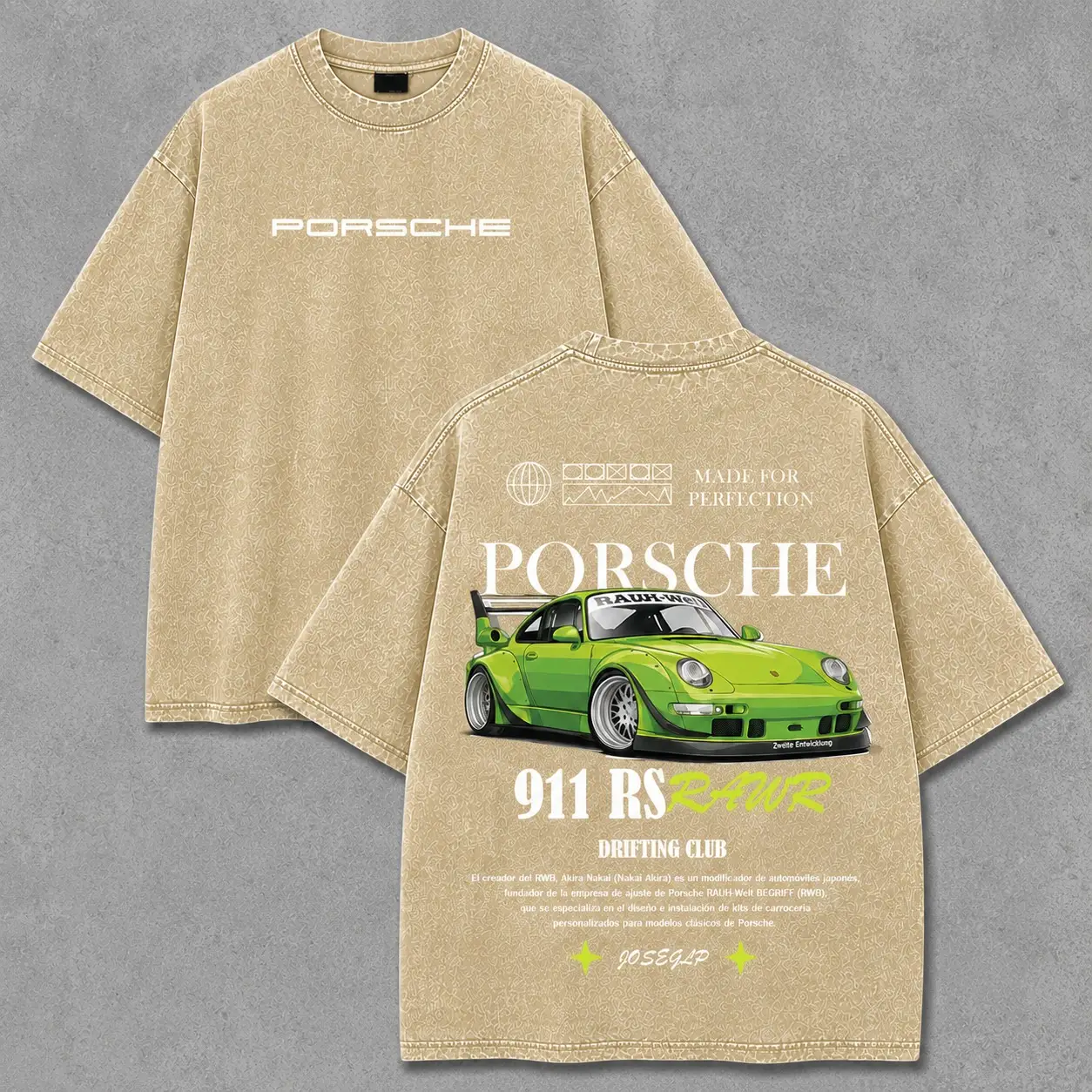 Premium Acid Wash Drop Shoulder TShirt